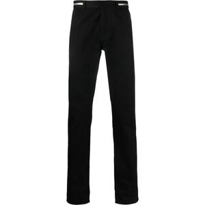 GIVENCHY Logo Waistband Straight Leg Jeans Men BLACK Pants